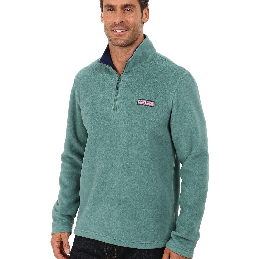 Vineyard Vines green fleece quarter zip